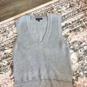 Gray Cropped Sleeveless Top